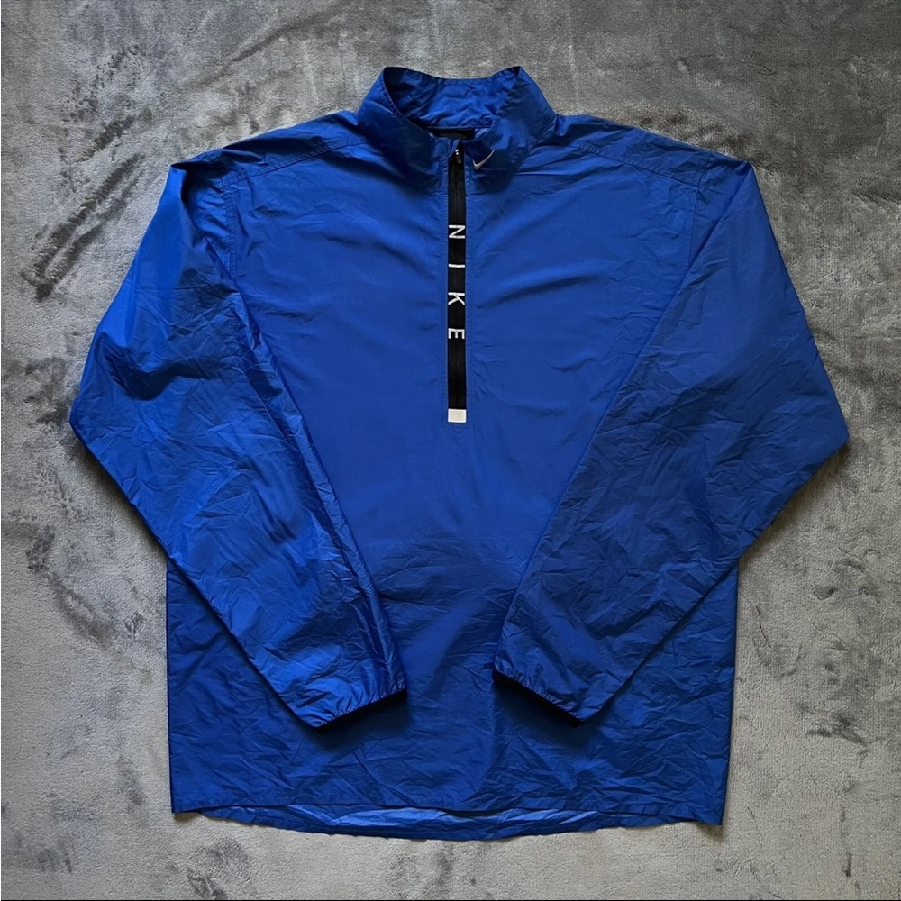 Vintage Y2K Nike Spellout Logo Anorak Windbreaker Jacket/Portable Bag - Size L